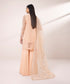 Women's Unstitched Organza Embroidered Pink 3 Piece Suit